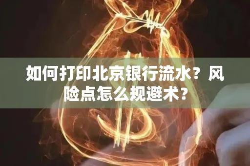 如何打印北京银行流水？风险点怎么规避术？