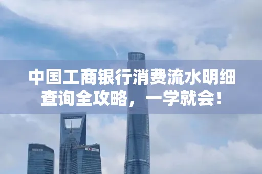 中国工商银行消费流水明细查询全攻略，一学就会！