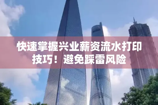 快速掌握兴业薪资流水打印技巧！避免踩雷风险