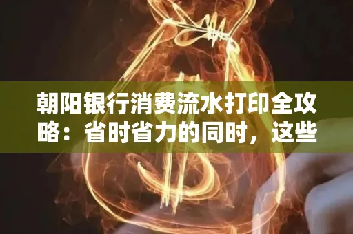 朝阳银行消费流水打印全攻略：省时省力的同时，这些坑别踩！